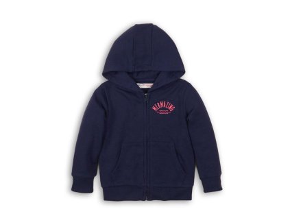 Mikina dívčí celopropínací, Minoti, KG ZIP 9, tmavě modrá - 134/140 (Varianta 134/140)