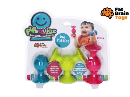 Chrastítka pipSquiz 3ks, Fat Brain, W010220