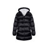 Kabát dívčí nylonový Puffa podšitý microfleecem, Minoti, 12COAT 2, černá - 98/104