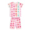 Pyžamo dívčí krátké, Minoti, TG PYJ 7, růžová - 80/86