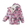 bunda zimní dívčí s kožíškem, Pidilidi, PD1130, růžová - 80