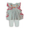 Kojenecký set dívčí - šatovka a legíny, Minoti, Parade 1, holka - 80/86