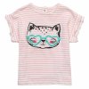 Dívčí set - tričko a kalhoty džínové, Minoti, Purrfect 1, růžová - 62/68