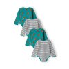 Body kojenecké 4pack, Minoti, 15mbaby 9, modrá - 50/56