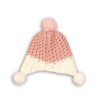Čepice zimní dívčí s bambulemi, Minoti, DEER 15, růžová - 12-24m