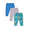 Kalhoty kojenecké 3pack, Minoti, Transport 9, modrá - 56/62