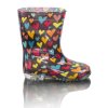 dívčí holínky PVC - barevné srdíčka, Pidilidi, PL0088, Holka - 22