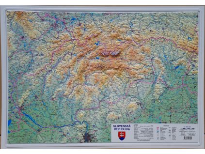 Slovensko plastická reliéfna mapa 1: 450 000