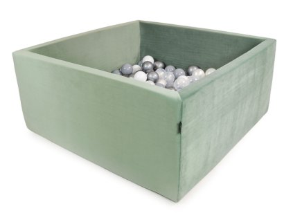 suchý bazen s kuličkami mátový čtverec