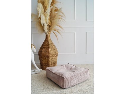 sedací polštář s pruhy růžový