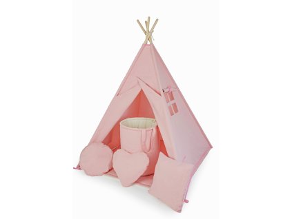 teepee stan dětský stan ýpí růžový s příslušenstvím