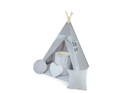 dětský stan teepee stan týpí světle šedý