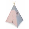 dětský stan teepee stan týpí šedý růžový 3