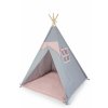 dětský stan teepee stan týpí šedý růžový 2