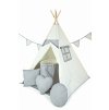 dětský stan teepee stan týpí krémový šedý