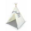 dětský stan teepee stan týpí krémový šedý 2