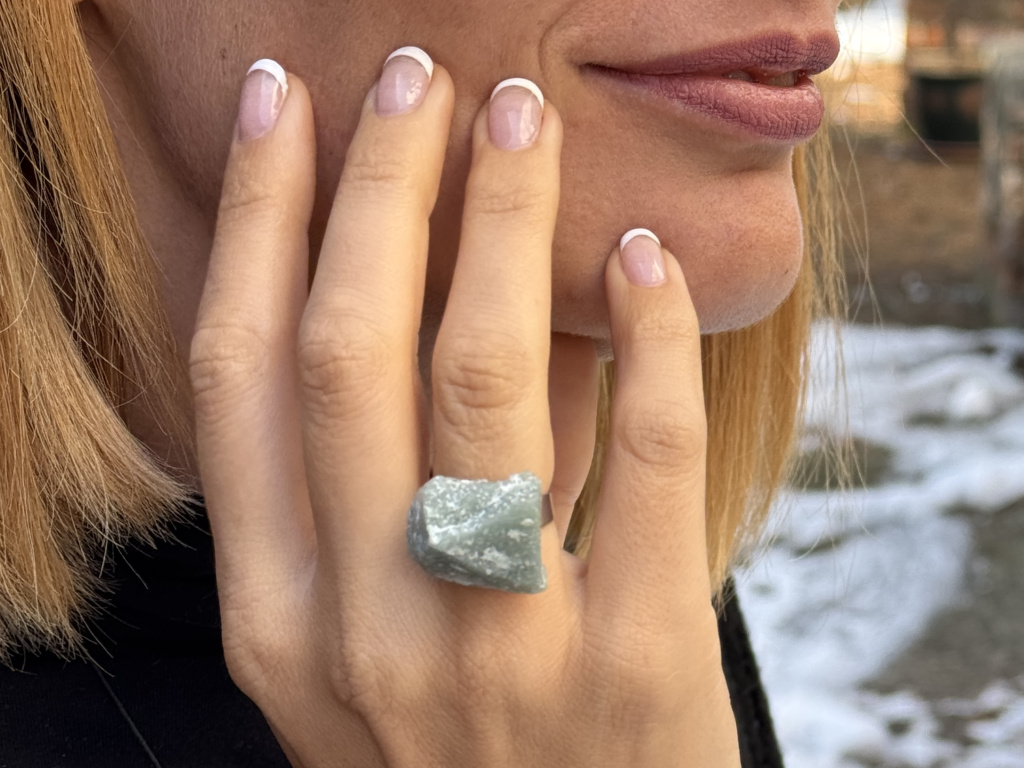 35251 prsteny z mineralu a polodrahokamu sperky z avanturinu zeleneho avanturinovy prsten