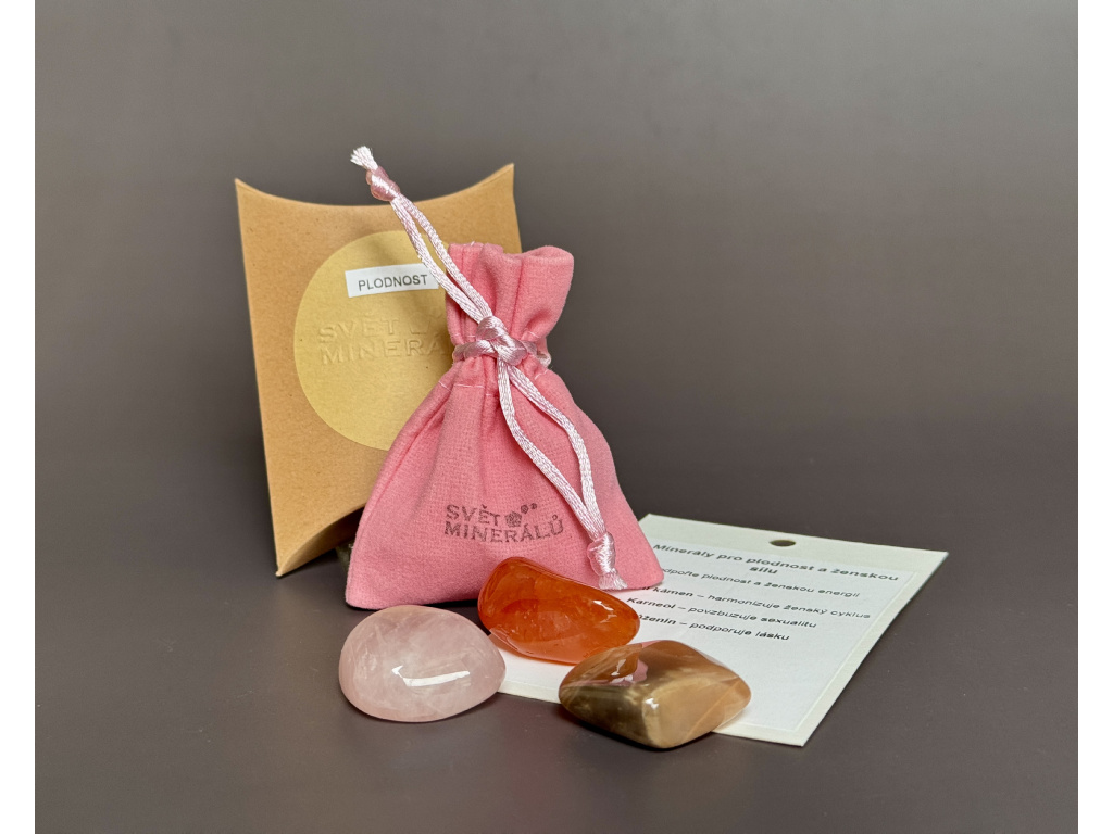 35605 7 sada tromlovanych mineralu pro podporu plodnosti a zenske sily mesicni kamen karneol a ruzenin balicek vybranych mineralu