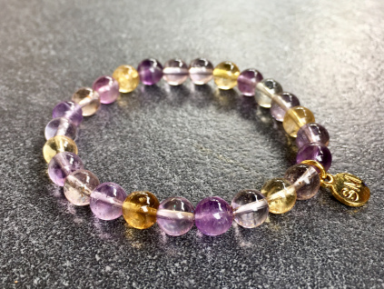 10626 2 naramky z mineralu ametrin naramek