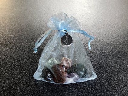 turmalín, ametyst, avanturín, obsidián, heliotrop, achát balíček minerálů