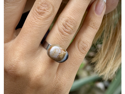 13863 6 prsteny z mineralu a polodrahokamu achatovy prsten sperky z achatu