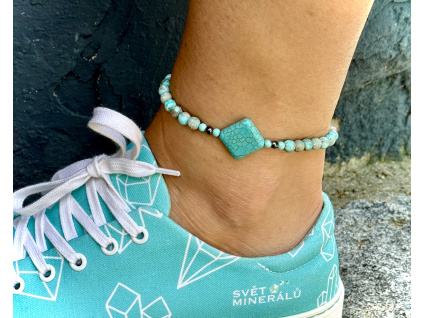 14814 8 kotnikove naramky z mineralu a polodrahokamu kotnikovy naramek z tyrkenitu jaspisu a hemetitu tyrkenitove sperky