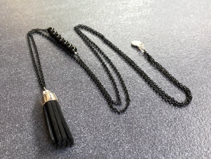náhrdelník obsidián černý