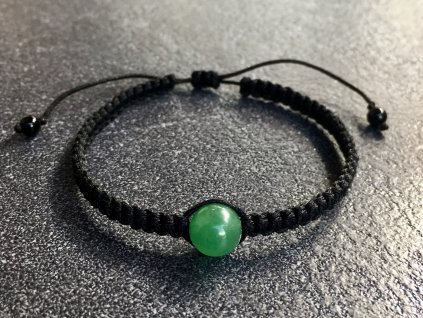 avanturín zelený náramek shamballa