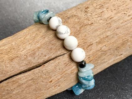 19347 1 akvamarin hematit magnezit naramek mix