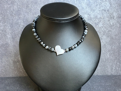 22451 1 nahrdelniky z mineralu obsidian nahrdelnik