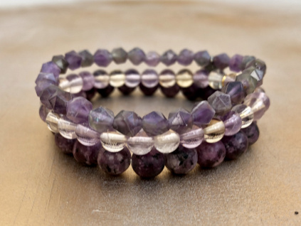 22649 set naramku ametyst ametrin jaspis naramek