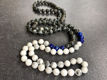 25171 nahrdelniky z mineralu magnezit lapis lazuli labradorit nahrdelnik mala