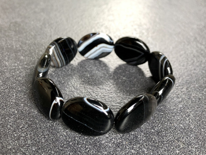 26908 naramky z mineralu achat cerny naramek