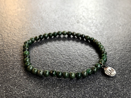 27685 naramky z mineralu pyrit ve fuchsitu naramek