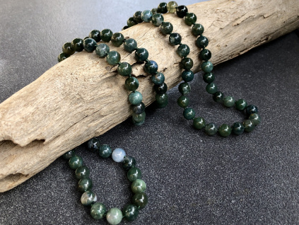 28746 4 nahrdelniky mala z mineralu achat mechovy nahrdelnik mala