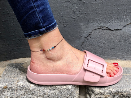 anklet, kotníkové náramky z minerálů, čakrový kotníkový náramek, ametyst, apatit, akvamarín, avanturín, citrín, karneol, granát