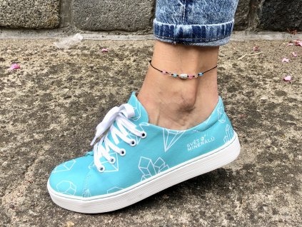 anklet, kotníkové náramky z minerálů, achát, křišťál náramek kotníkový