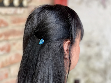 32671 1 pinety perka a sponky do vlasu z mineralu a polodrahokamu shattuckitova sponka do vlasu sperky ze shattuckitu