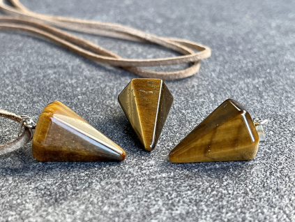33207 1 privesky z mineralu tygri oko privesek kyvadlo
