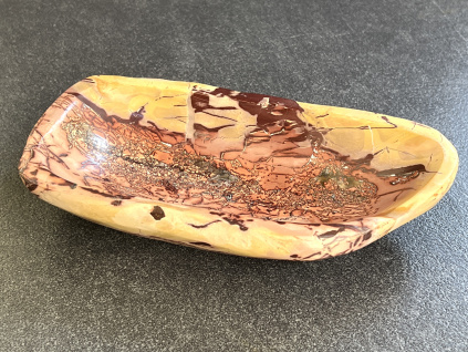 33753 2 misky z mineralu a polodrahokamu nadoba z jaspisu obrazkoveho dekorace jaspisova