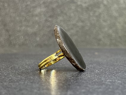 prsteny z minerálů, prsten z bronzitu, šperky z minerálů, bronzitový prsten, šperk