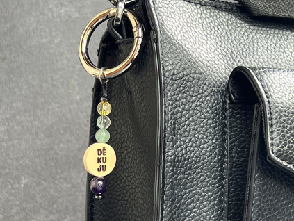 34285 5 privesek na klice univerzalni privesek na kabelku z polodrahokamu mineralu privesek pro ucitele z ametystu citrinu fluoritu a avanturinu