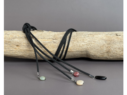 35404 2 nahrdelniky z mineralu a polodrahokamu nahrdelnik mix kamenu na ekokuzi sperky z mineralu