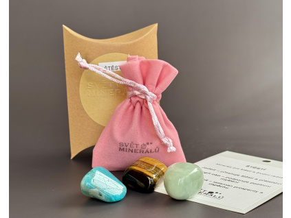 35638 4 sada mineralu stesti balicek kamenu jadeit tygri oko amazonit pro stesti