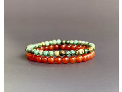 35767 2 sada naramku pro pozvednuti sebevedomi set naramku z tyrkysu a karneolu