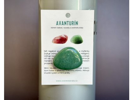 magnety z minerálů a polodrahokamů, magnetka z avanturínu zeleného, dekorativní magnet placička avanturín