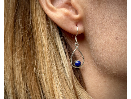 36298 1 nausnice z mineralu a polodrahokamu nausnice z lapisu lazuli sperky s lapisem lazuli