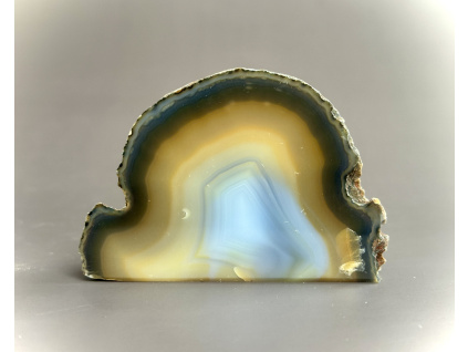 achátová půlka, dekorace z achátu, achát leštěný