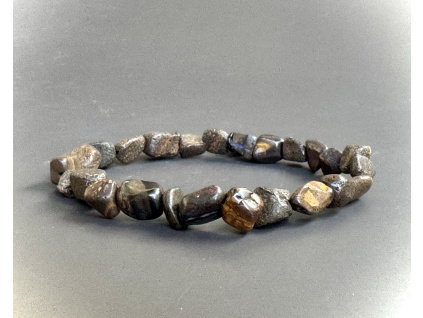 náramky z minerálů a polodrahokamů, bronzitový náramek z valounků, šperky s branzitem