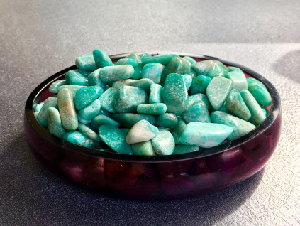 7974 1 tromly z mineralu amazonit troml